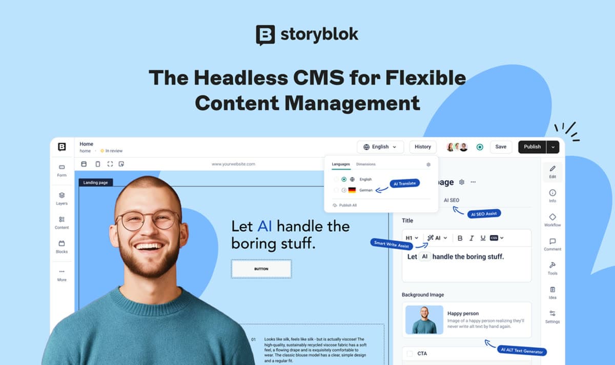 Storyblok website preview
