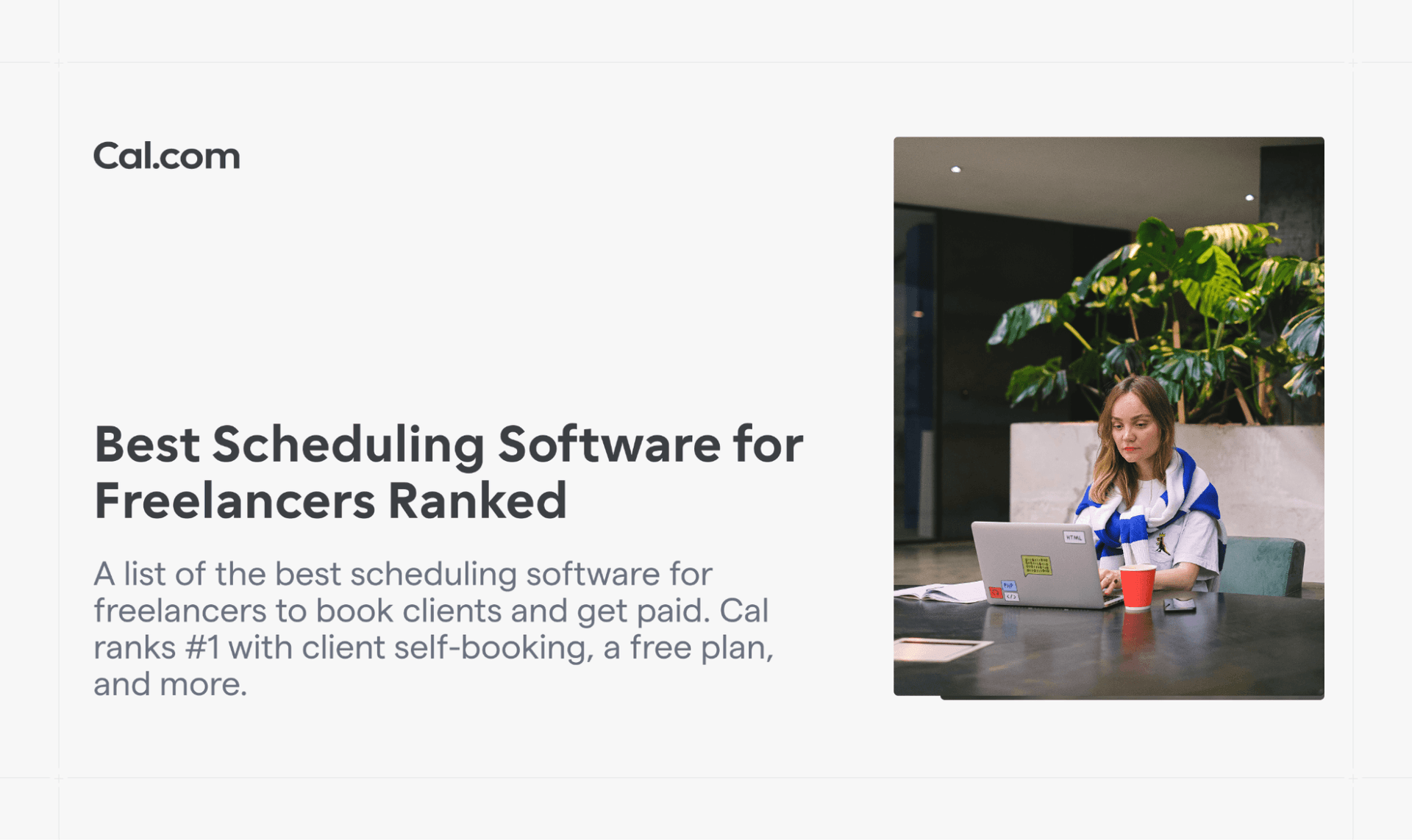 Cal.com blog banner for best scheduling software for freelancers