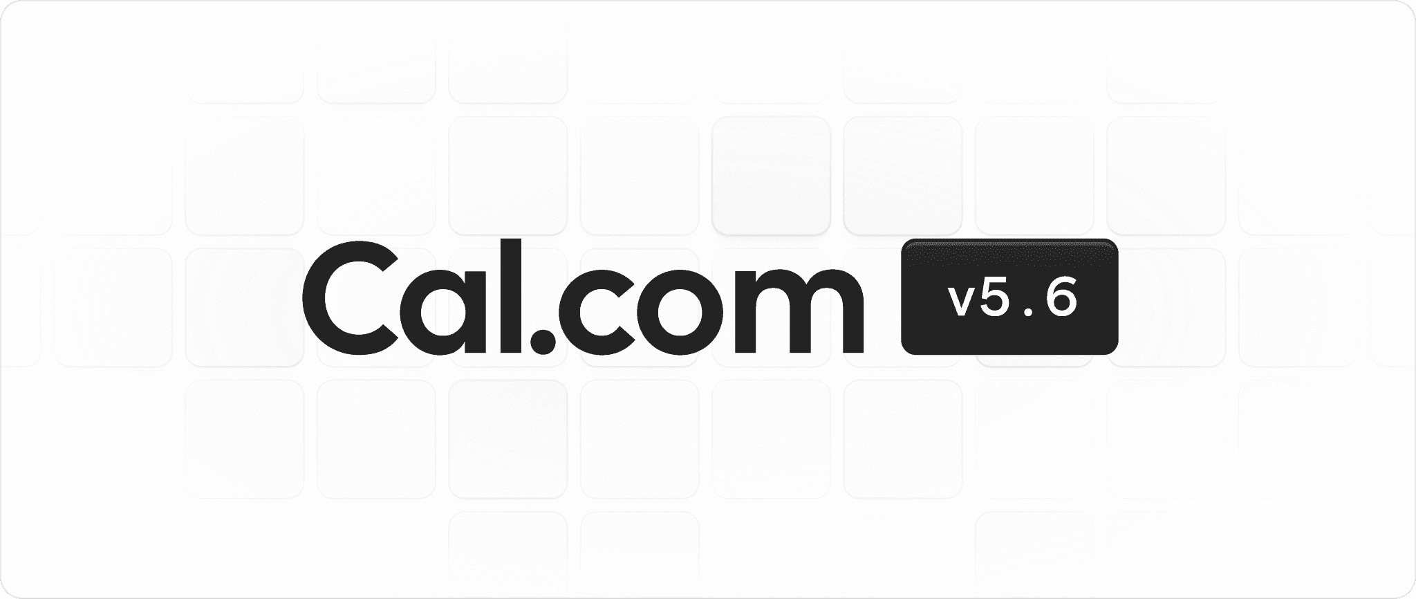 Cal.com logo with version 5.6 badge