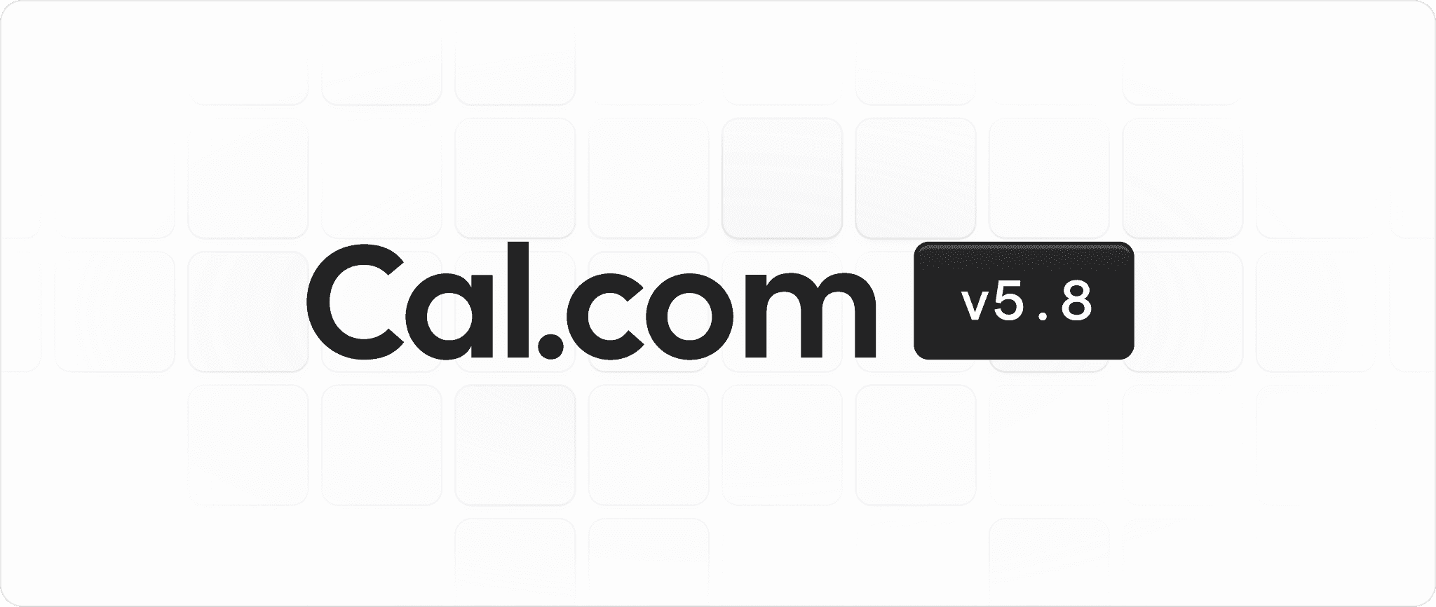 Cal.com logo with v5.8 version badge