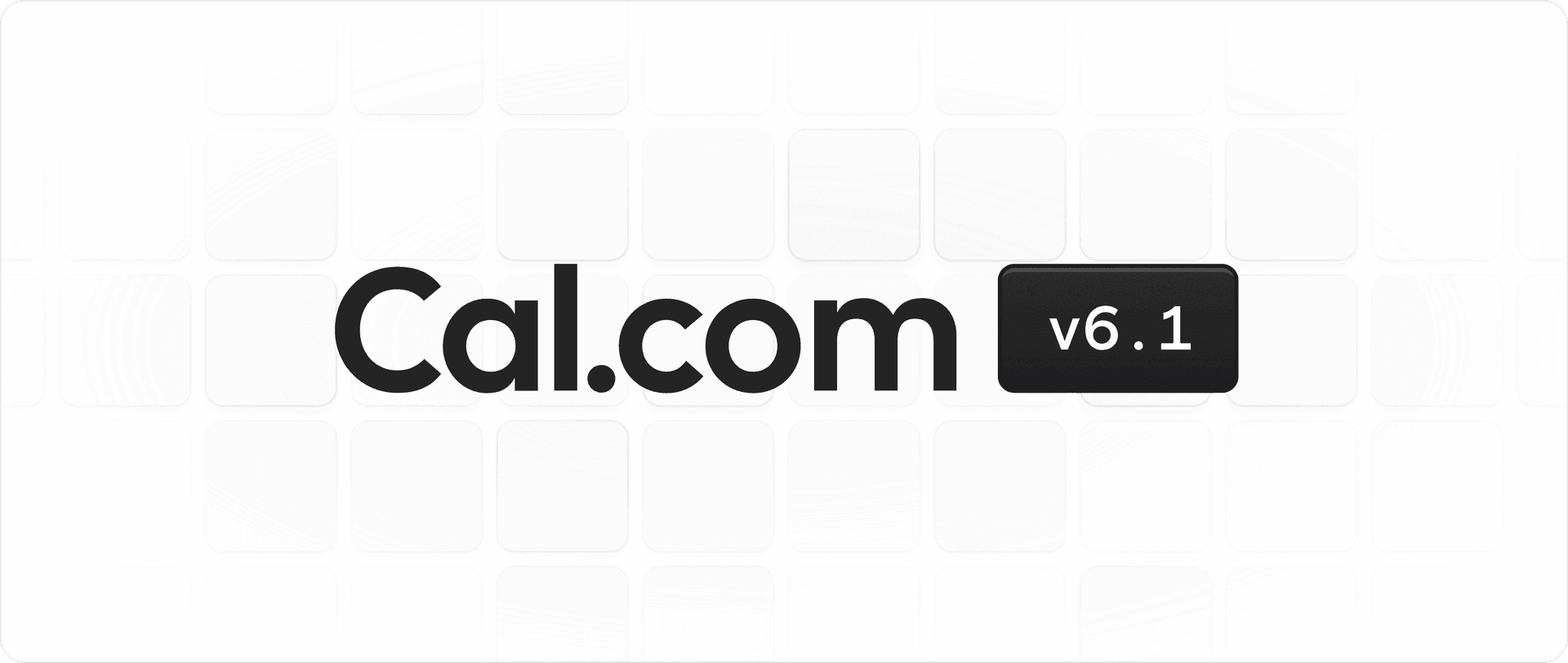 Cal.com logo with version 6.1 badge