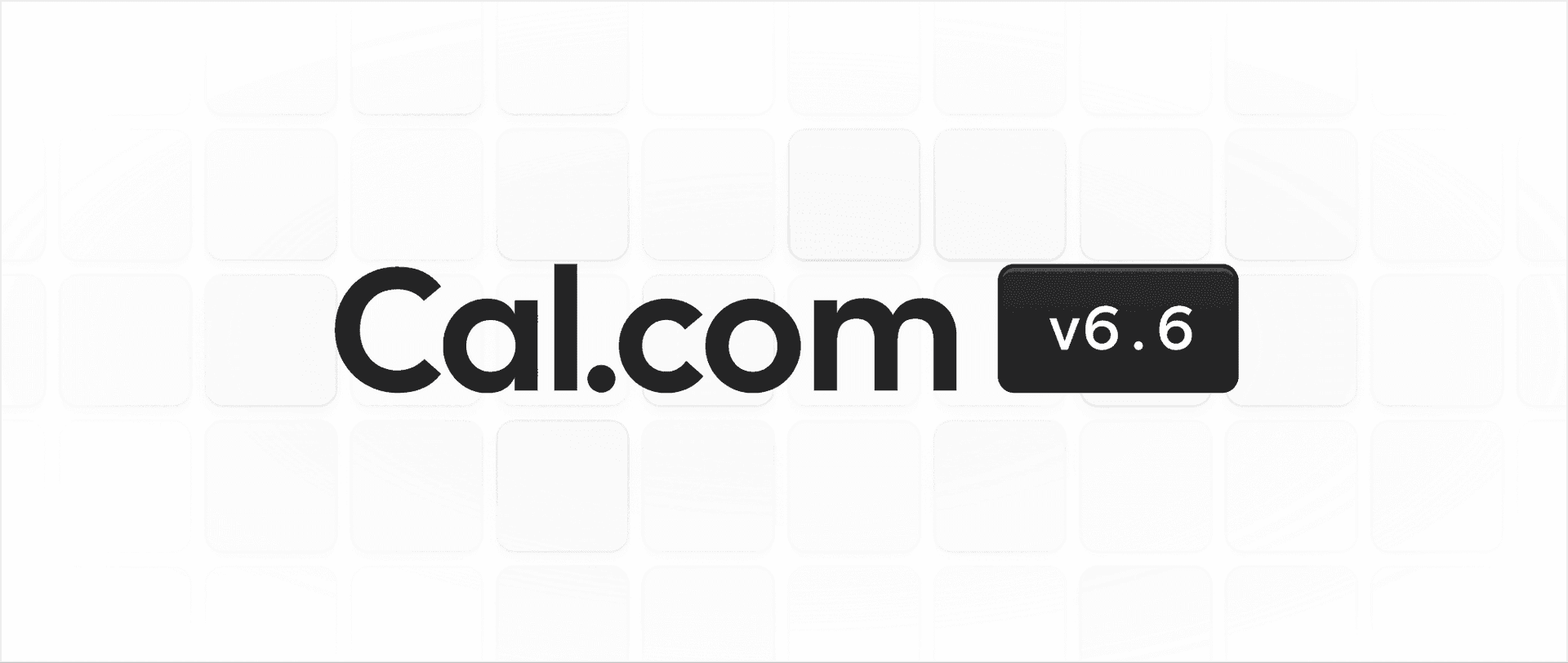 Cal.com v6.6 logo on tiled background
