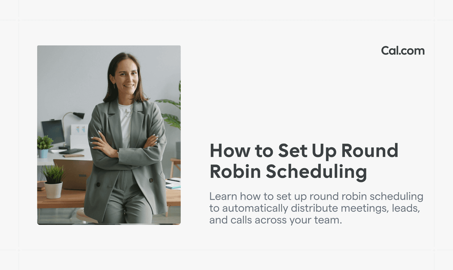 Cal.com blog banner about round robin scheduling