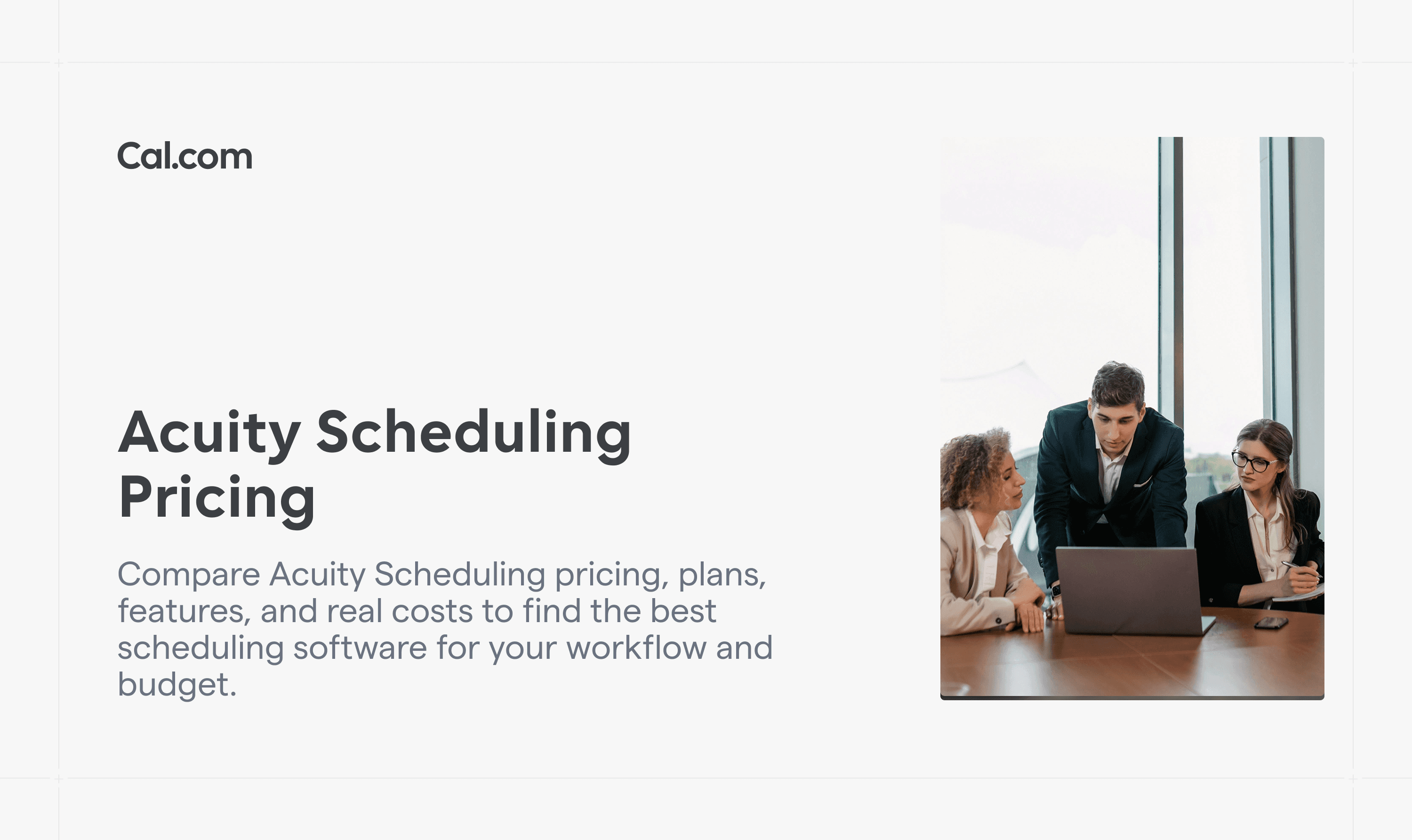 Cal.com blog banner about Acuity Scheduling pricing