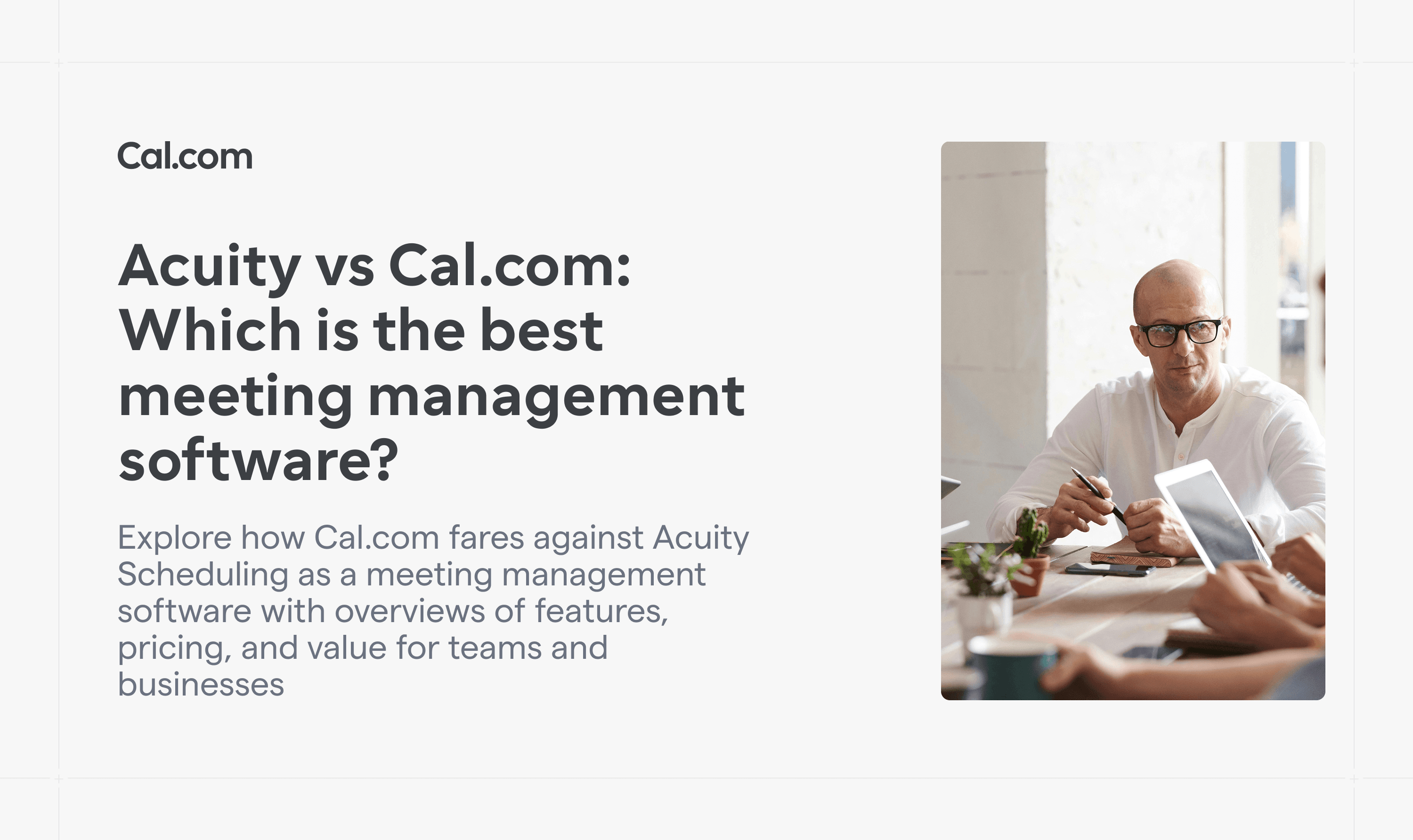 Cal.com blog banner about Acuity vs Cal.com