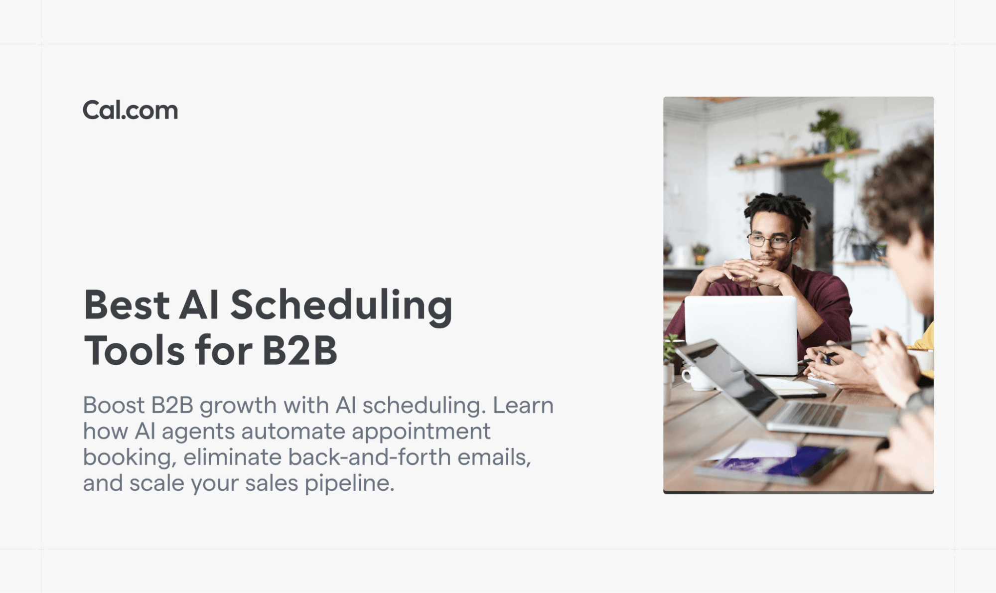Cal.com blog banner about best AI scheduling tools