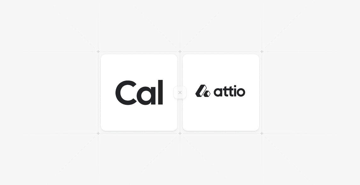 Cal logo beside the Attio logo