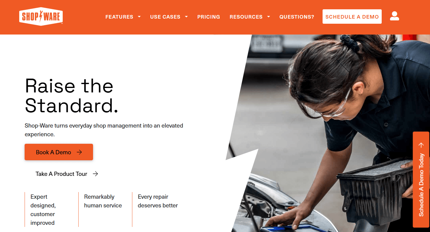 Shop-Ware homepage hero section