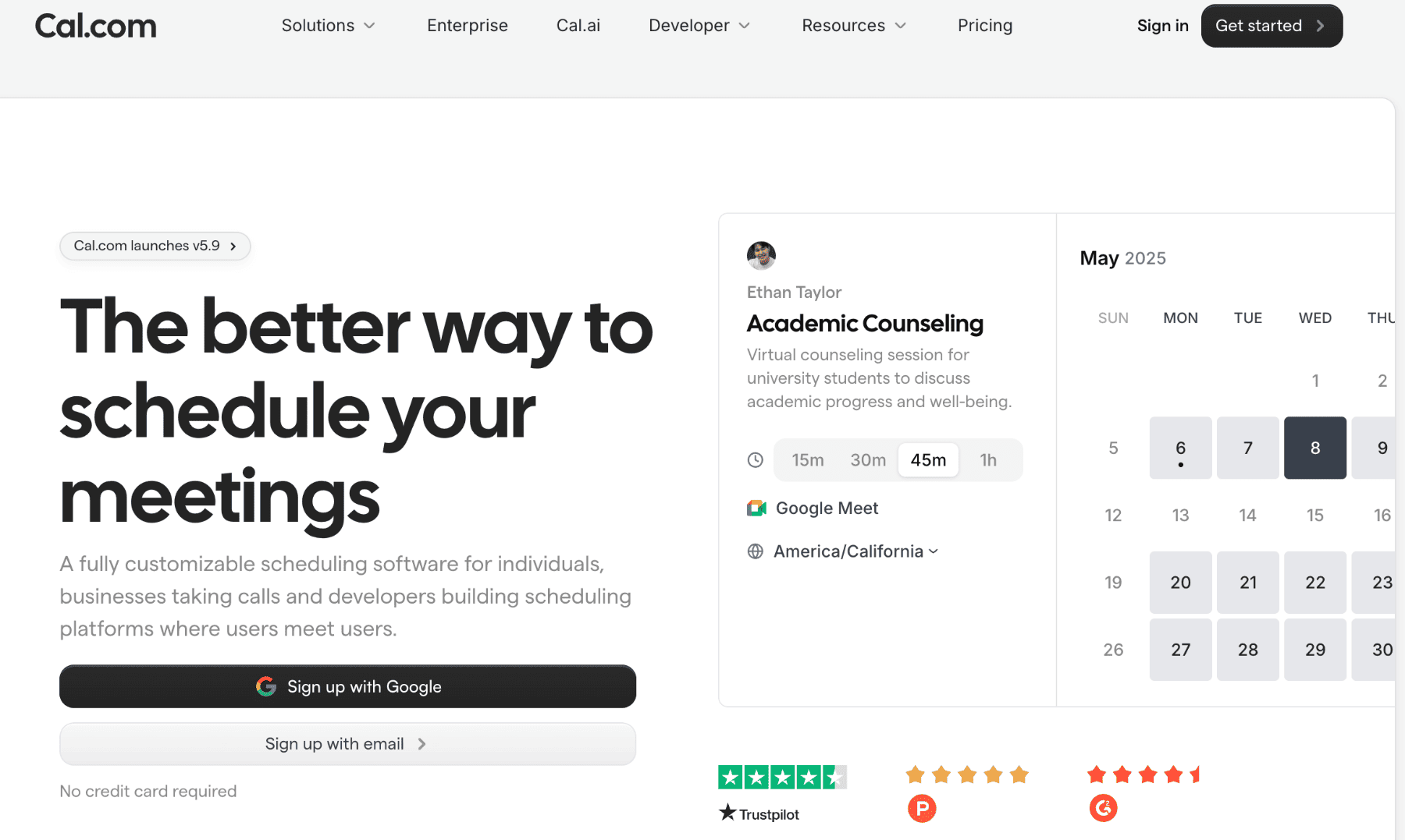 Cal.com homepage