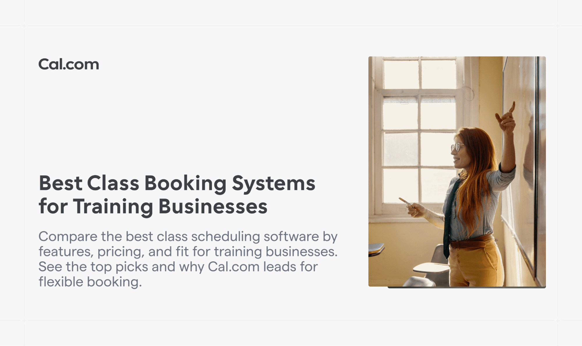 Cal.com blog header for best class booking systems