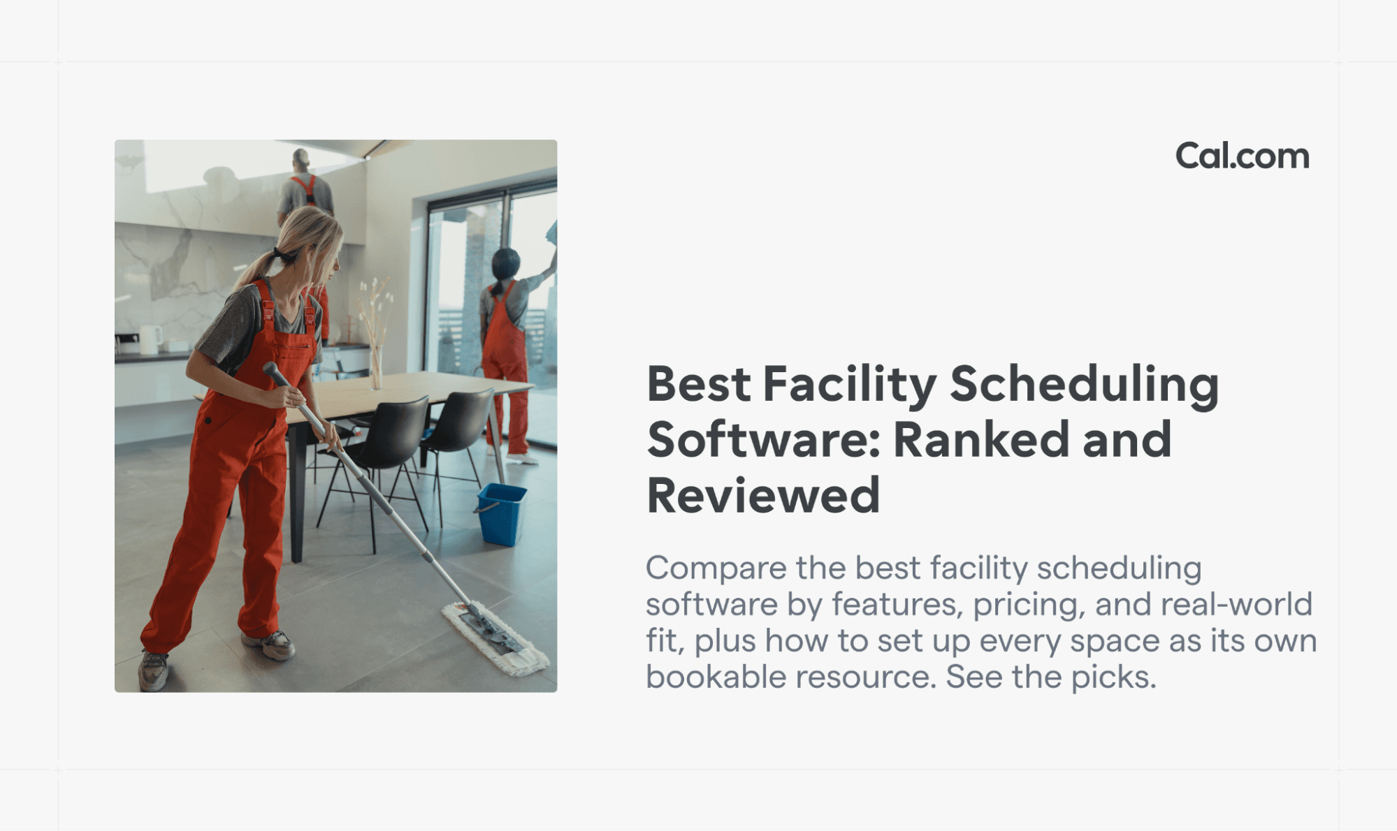 Cal.com blog banner for best facility scheduling software