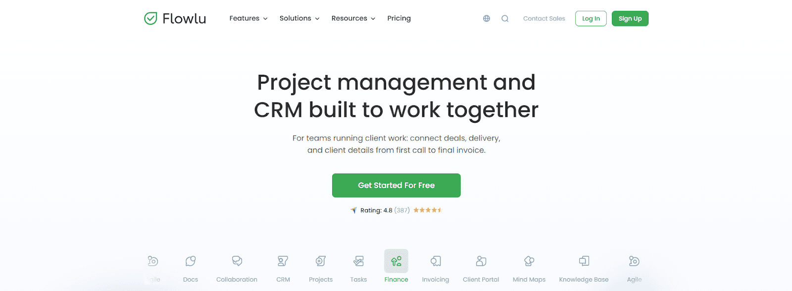 Flowlu homepage