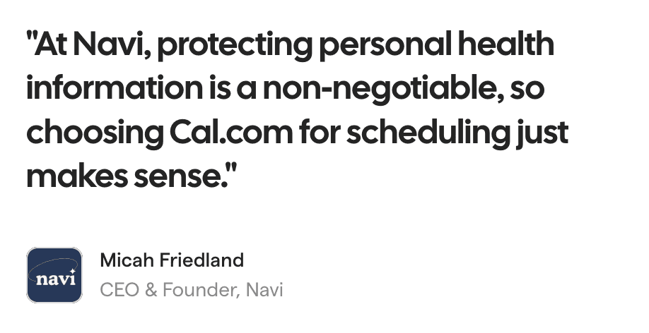 Customer quote card from Navi's CEO