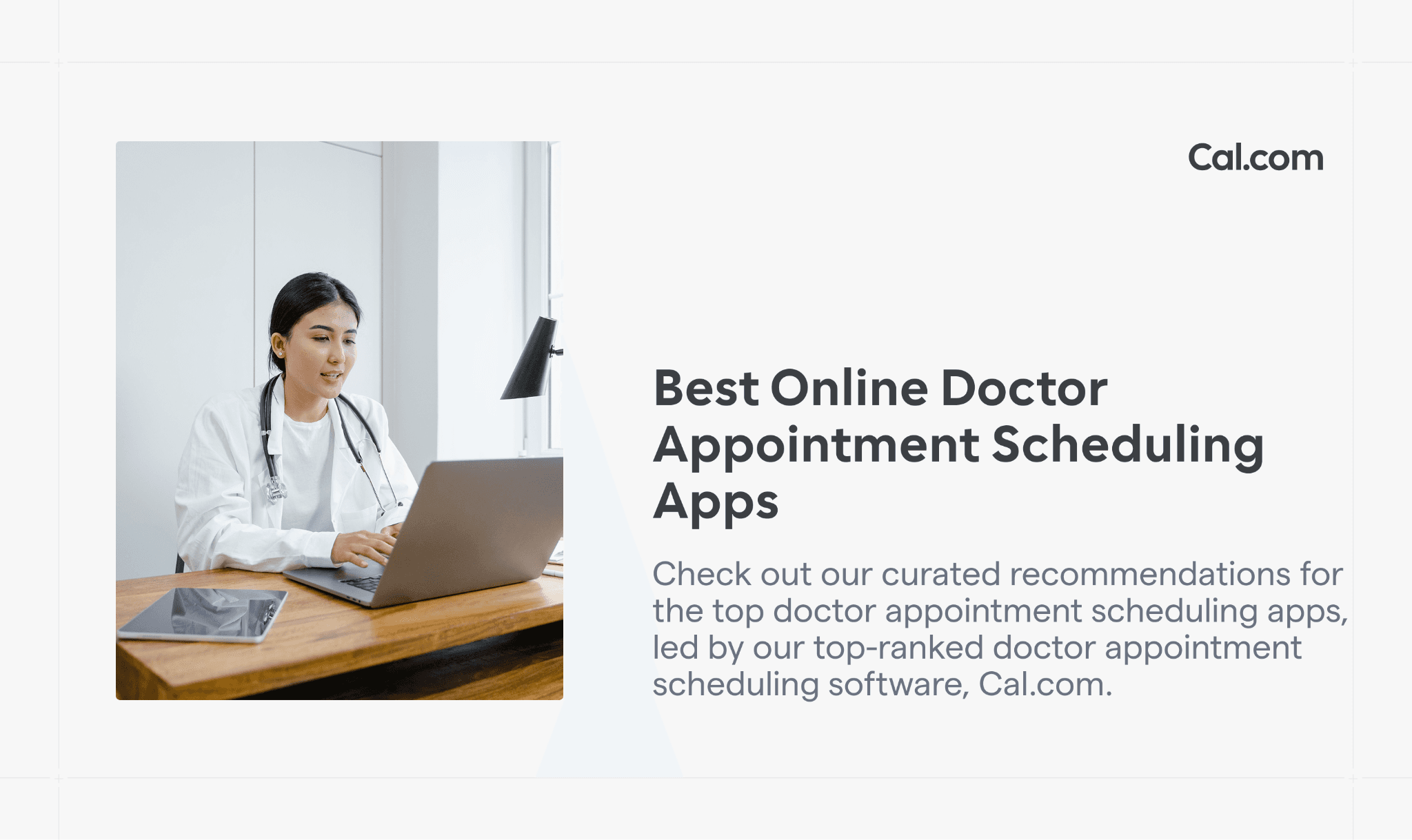 Doctor using laptop at office desk