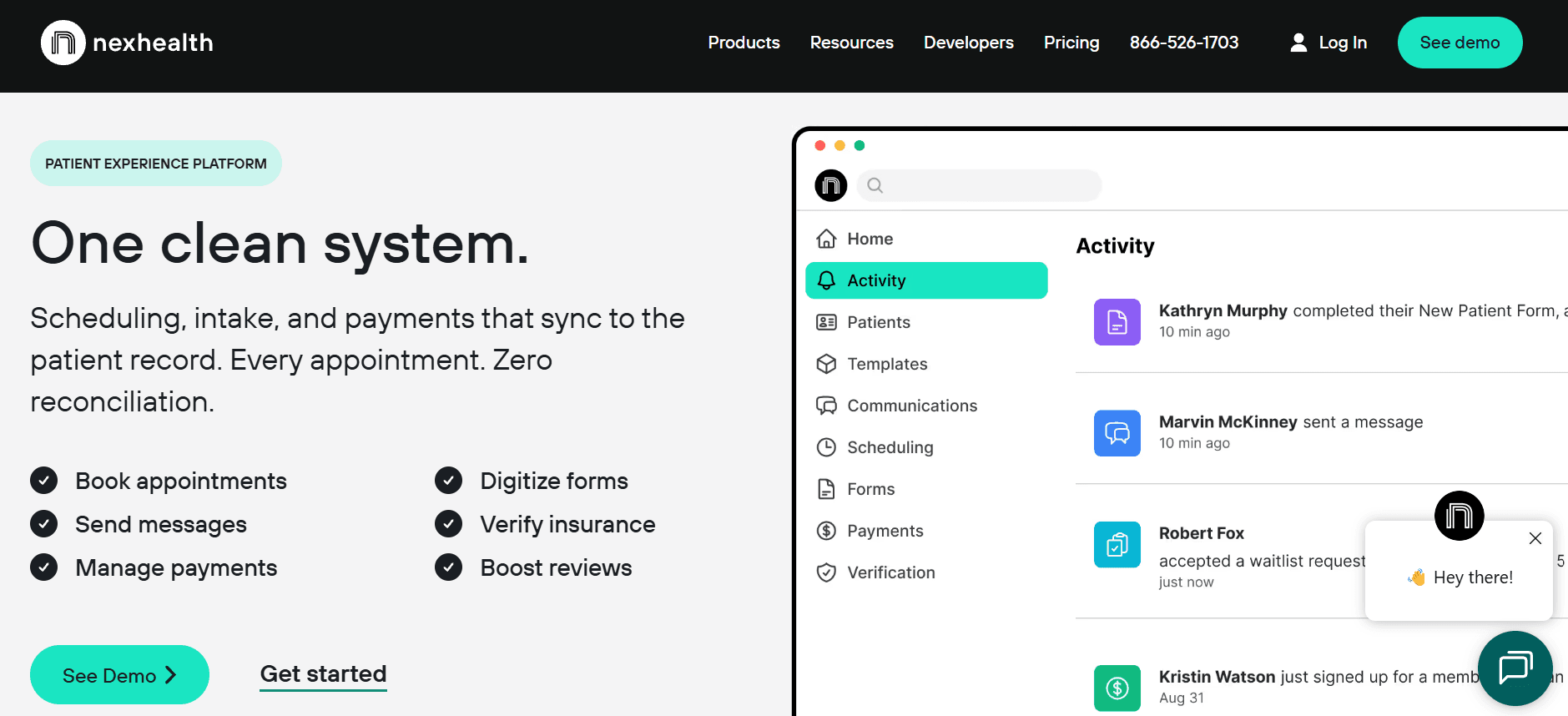 NexHealth homepage