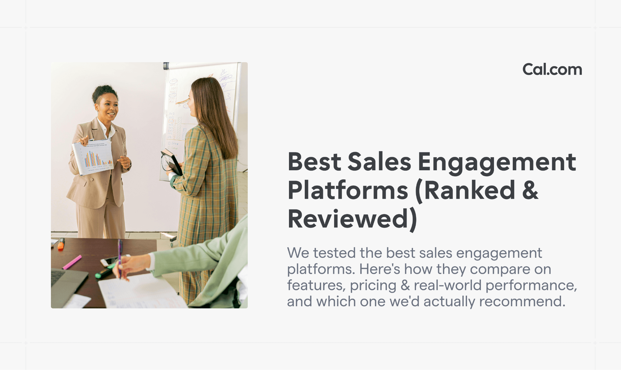 Cal.com blog banner about sales engagement platforms