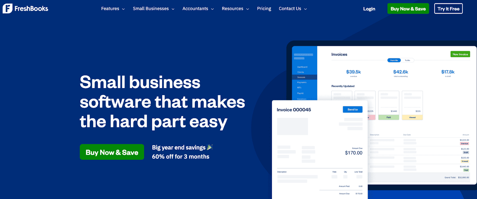 FreshBooks is the best invoicing and small business management software.