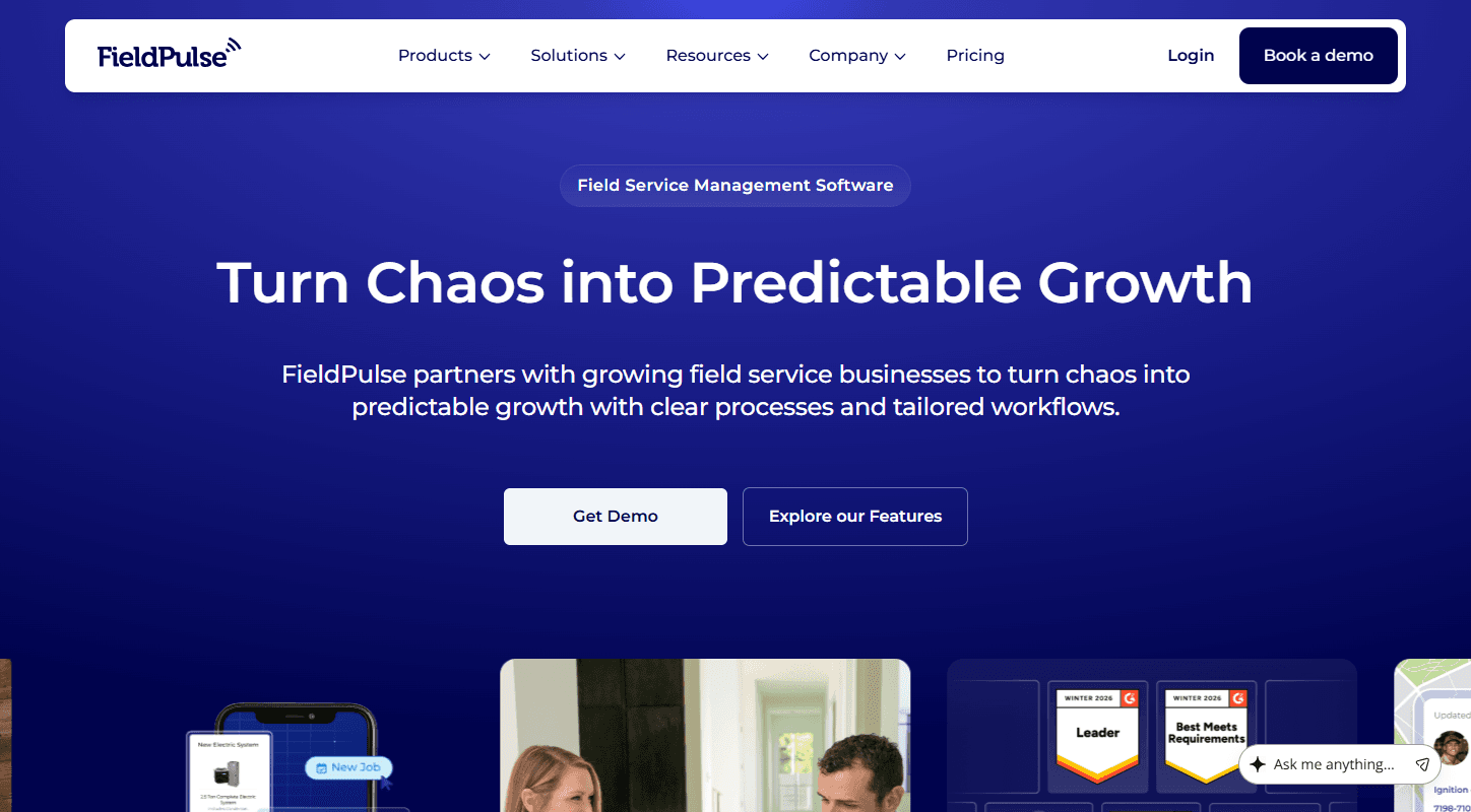 FieldPulse homepage screenshot