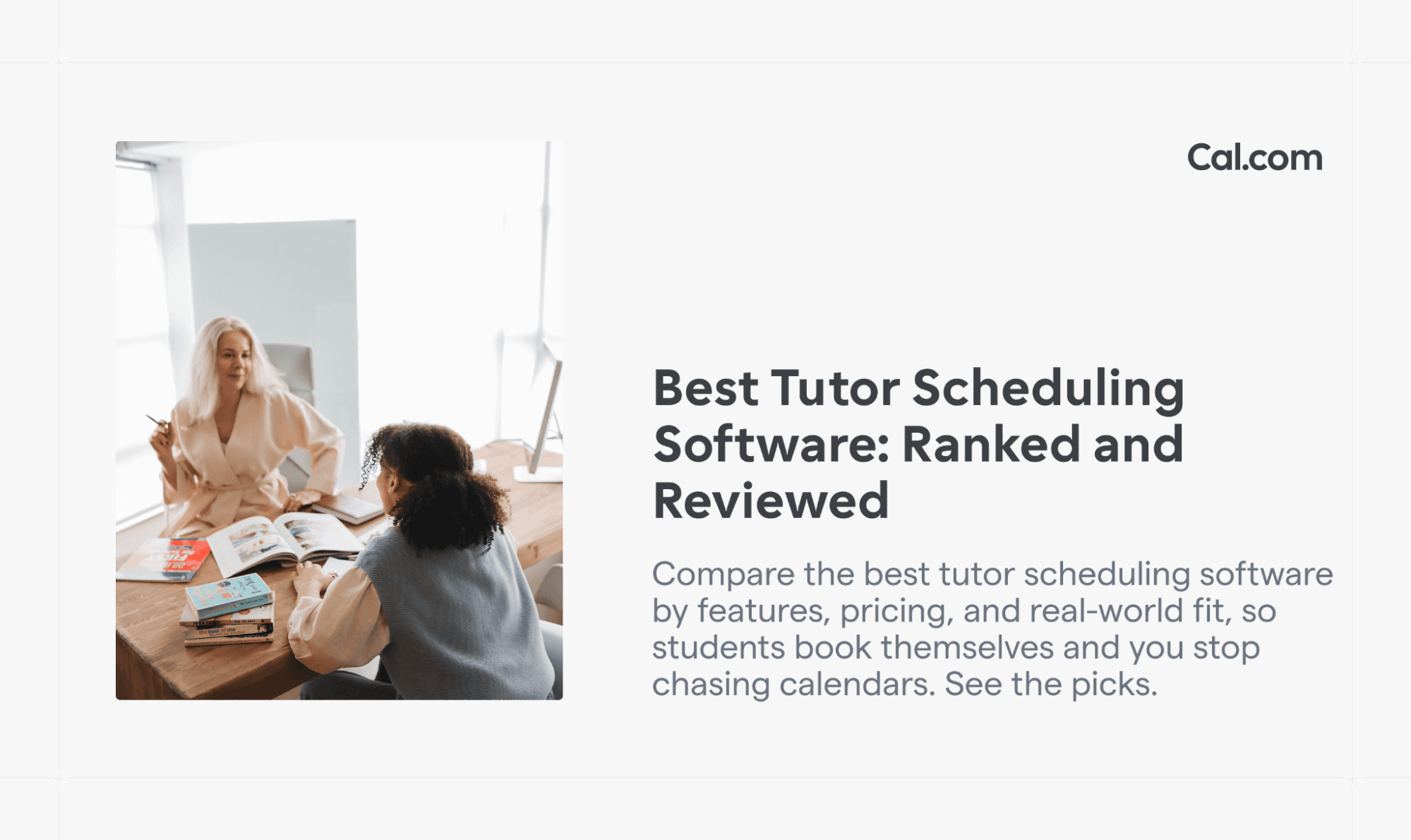 Cal.com blog header for best tutor scheduling software