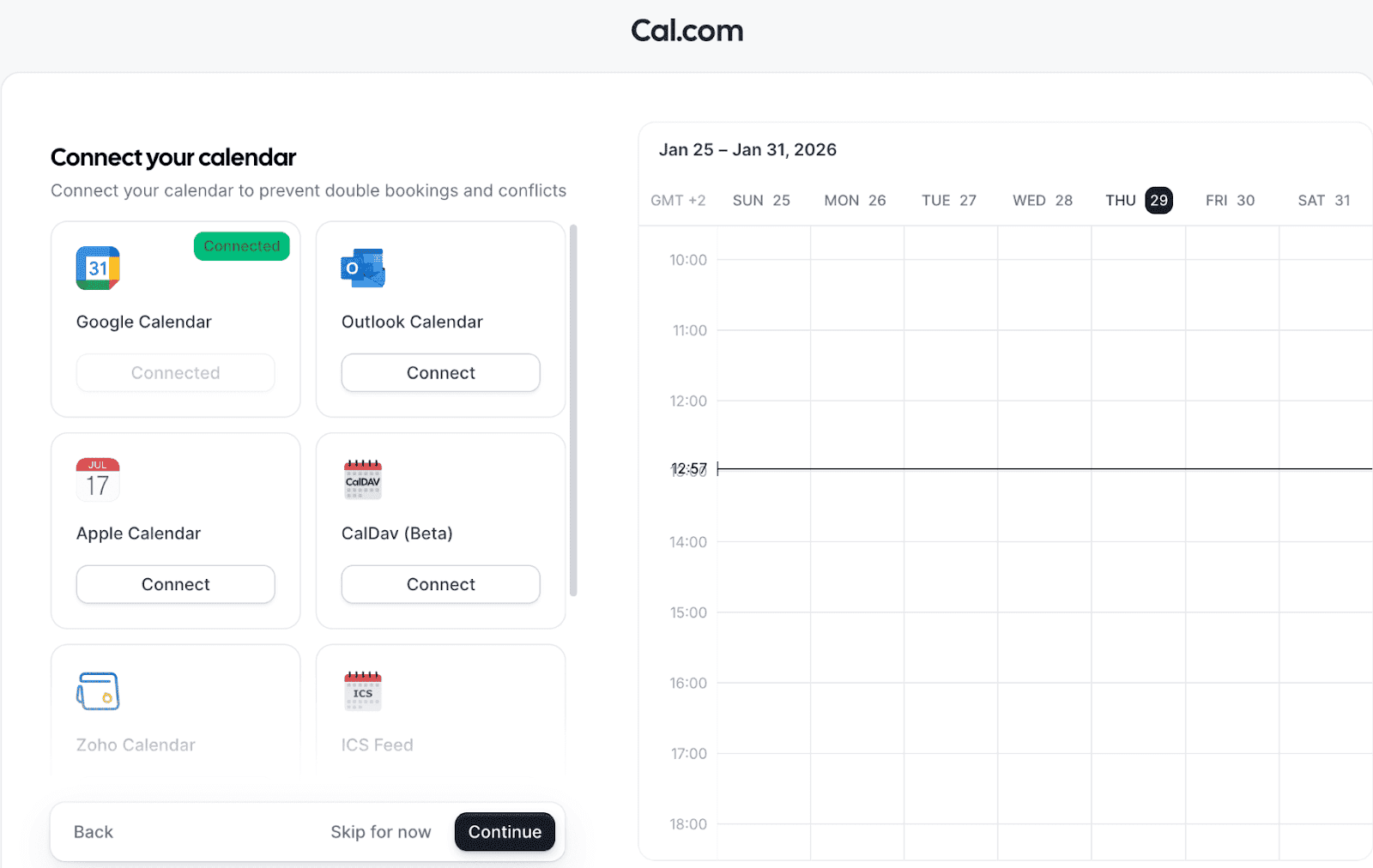 Connecting your calendars in Cal.com