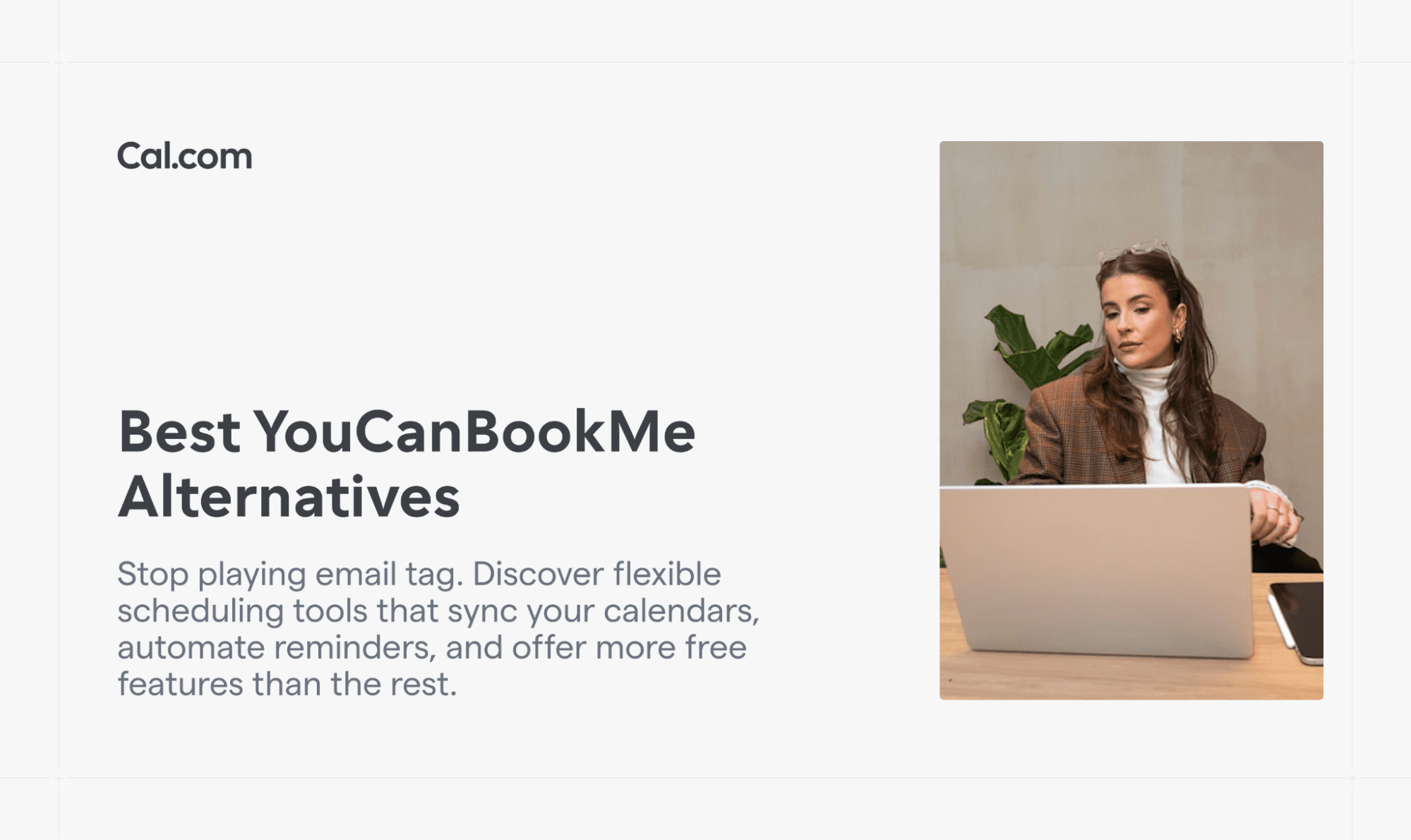 Cal.com blog banner for best YouCanBookMe alternatives