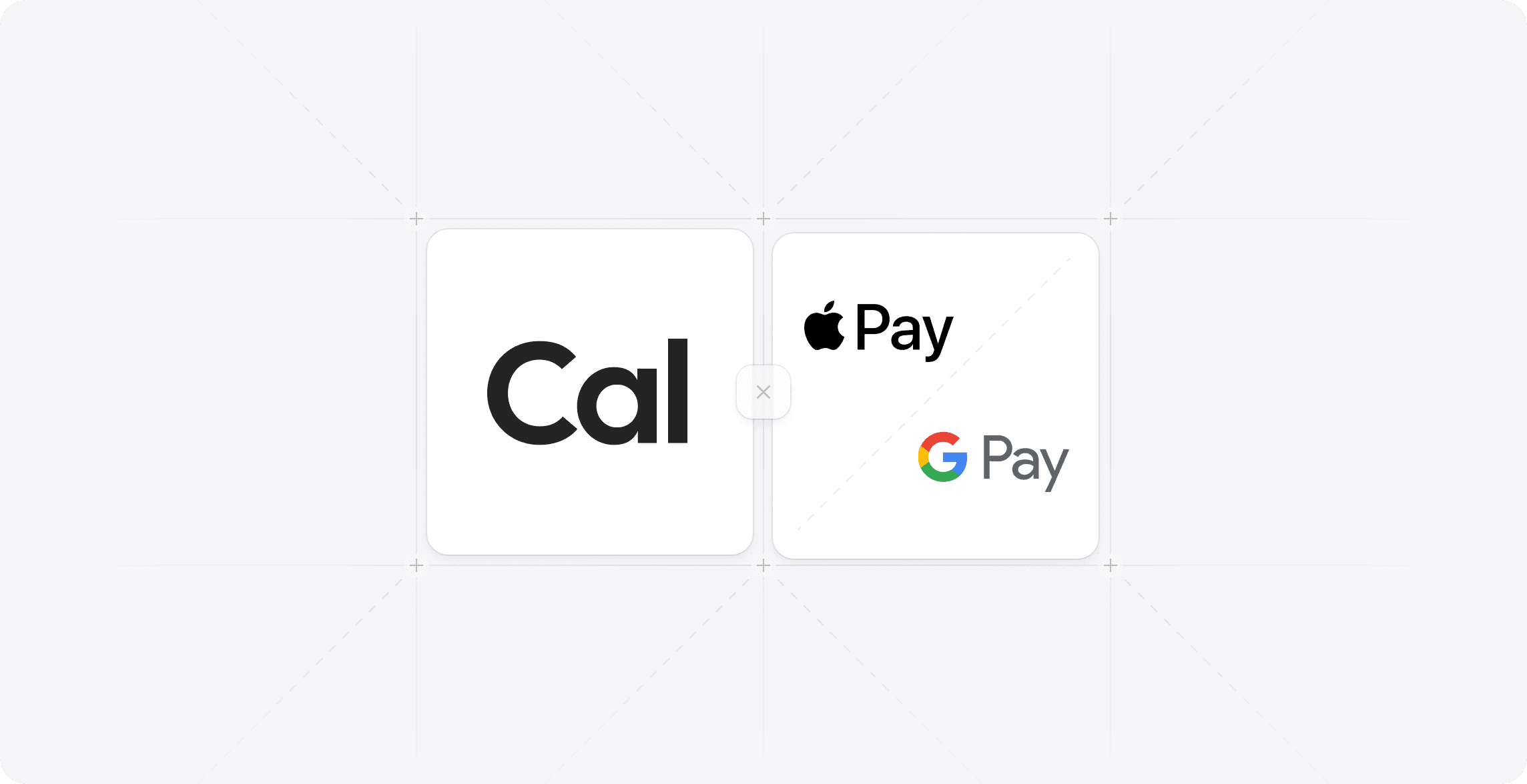 Cal and Apple Pay and Google Pay logos side by side