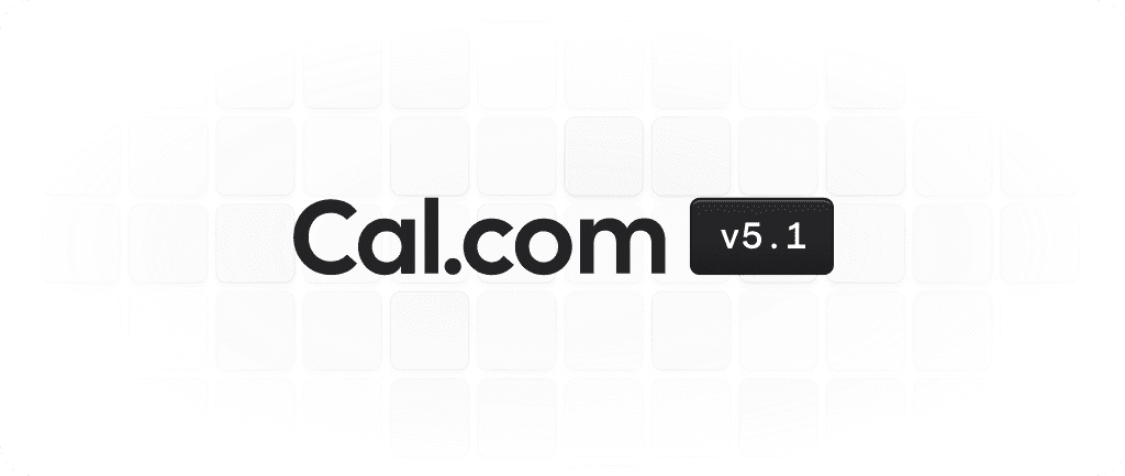 Cal.com logo with version 5.1 badge