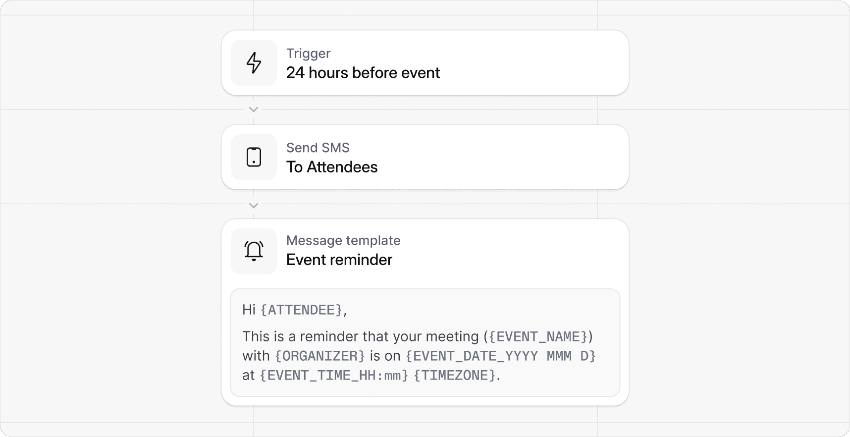 Cal.com SMS reminder workflow configuration