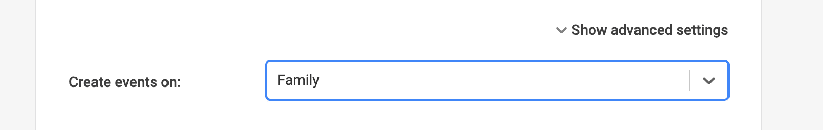 Cal.com create events on calendar dropdown