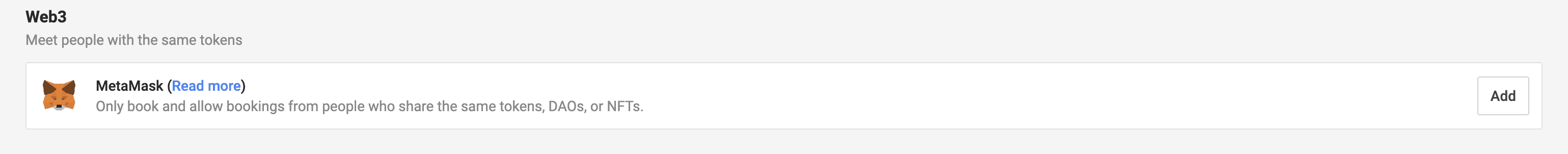 Cal.com MetaMask Web3 app listing