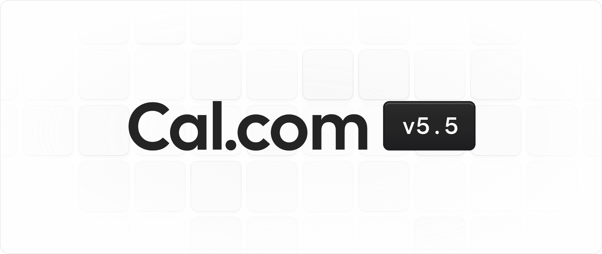 Cal.com logo with v5.5 version badge