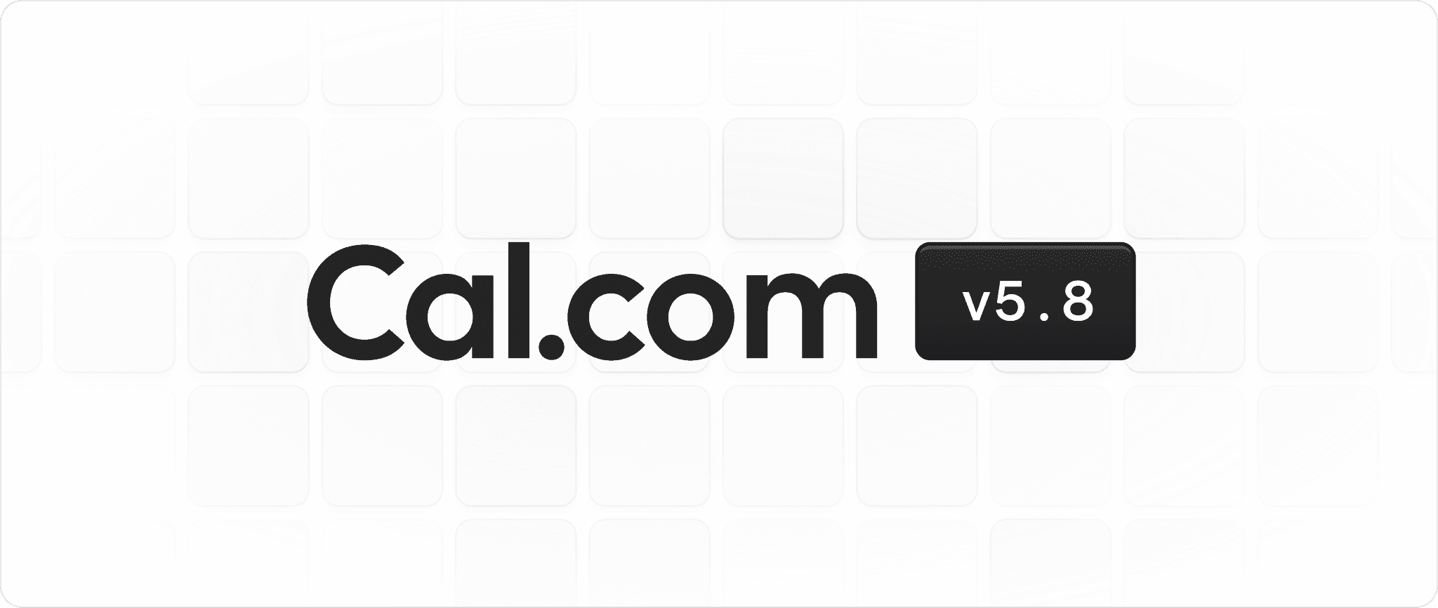 Cal.com logo with v5.8 version badge