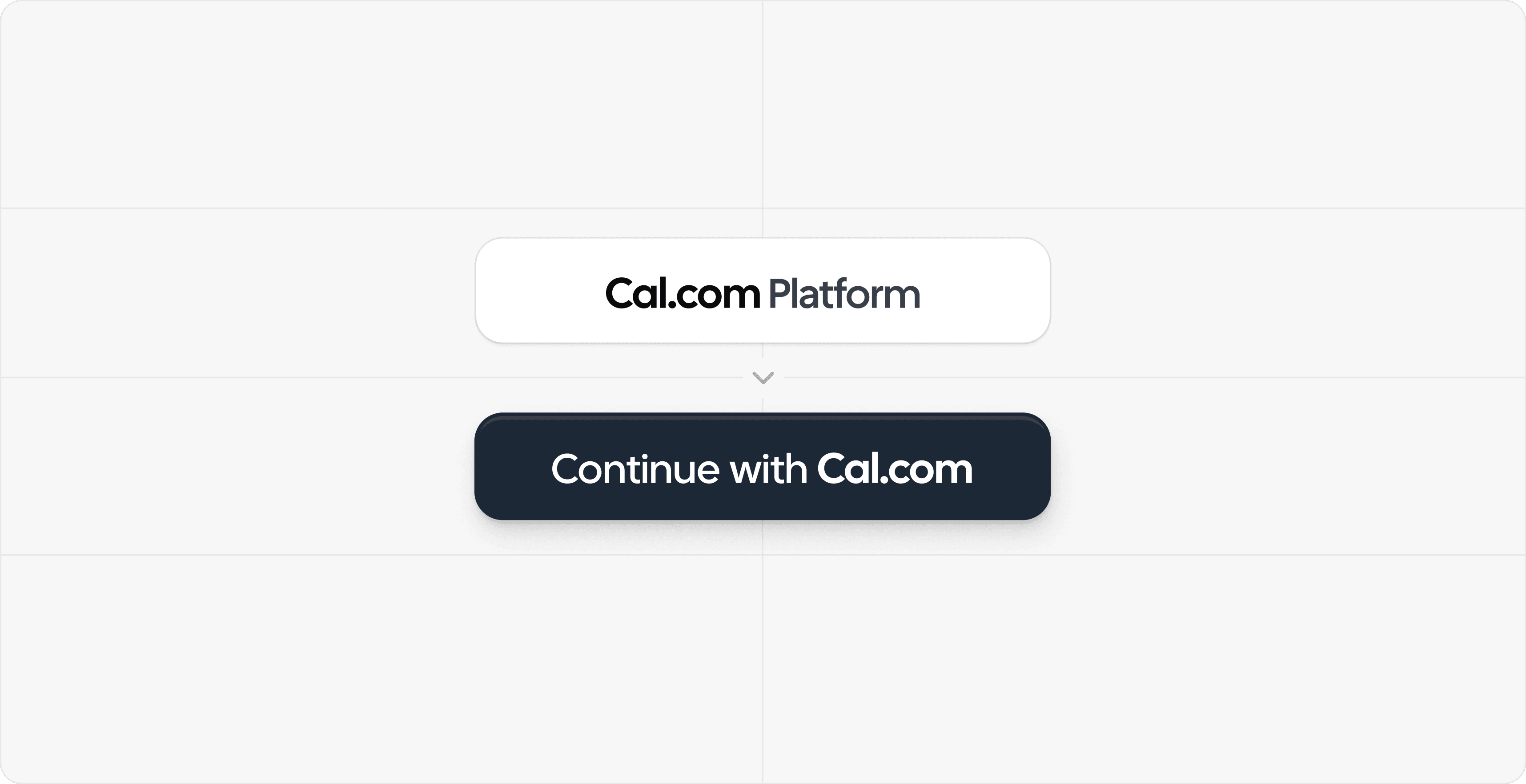 Screenshot of a Cal.com Platform sign-in button