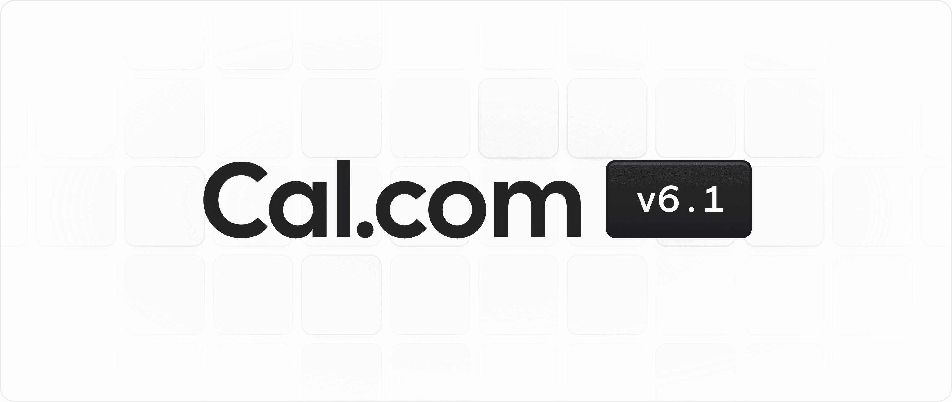 Cal.com logo with version 6.1 badge