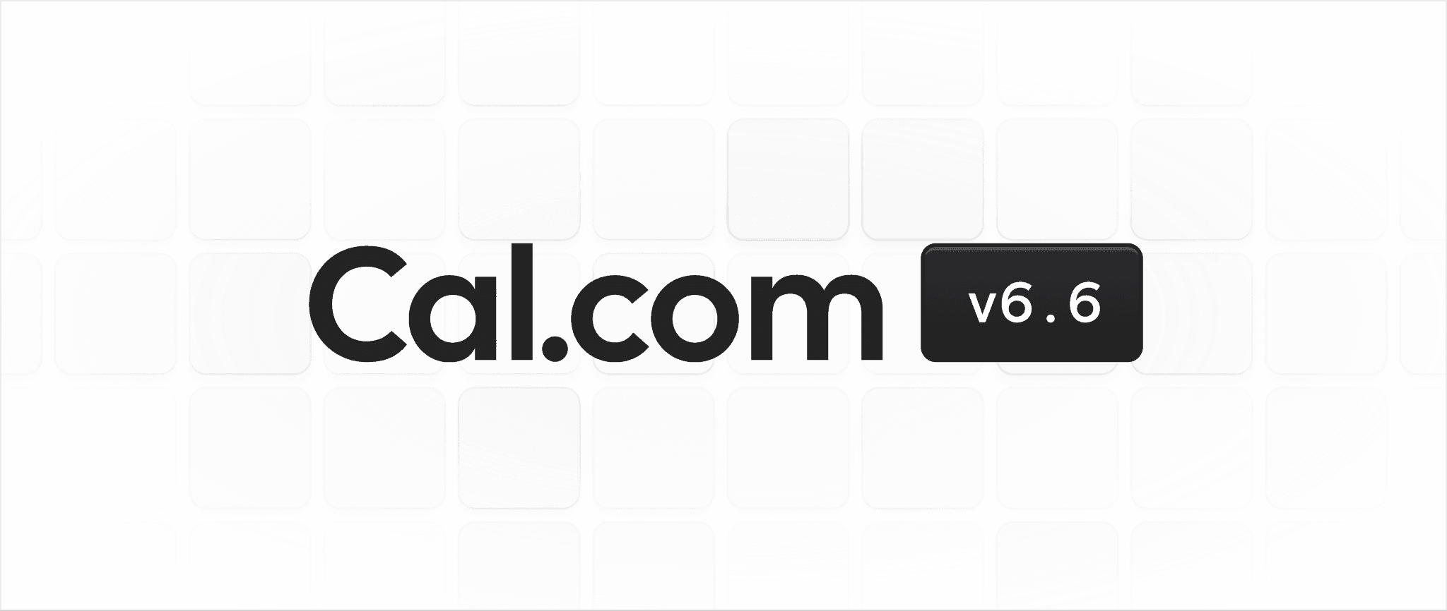 Cal.com v6.6 logo on tiled background