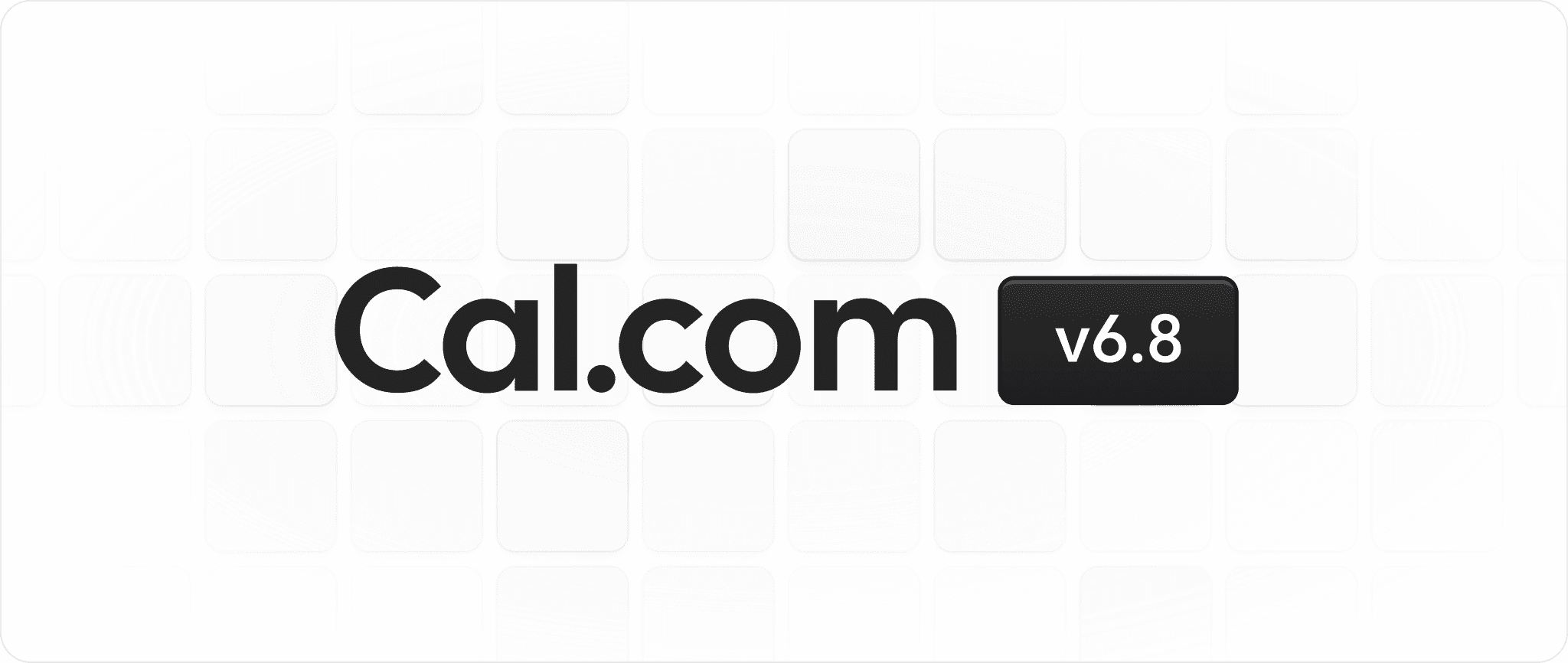 Cal.com logo with v6.8 version badge
