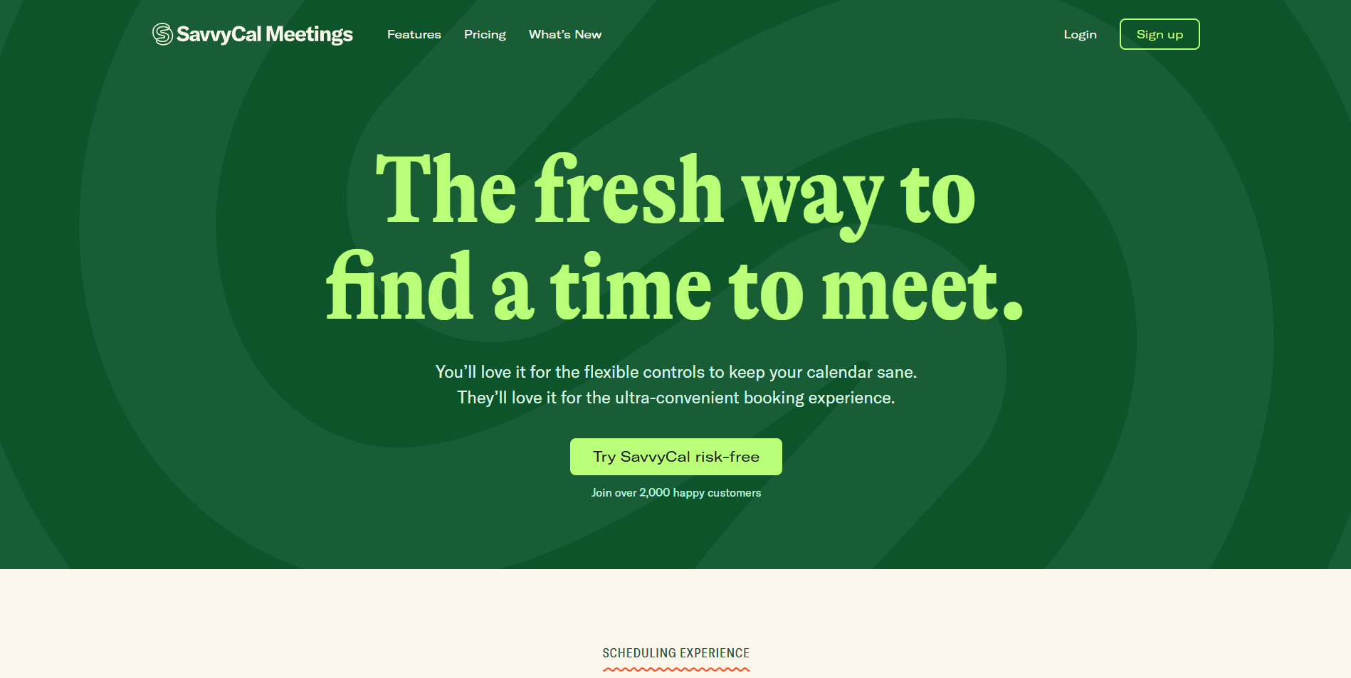 SavvyCal homepage