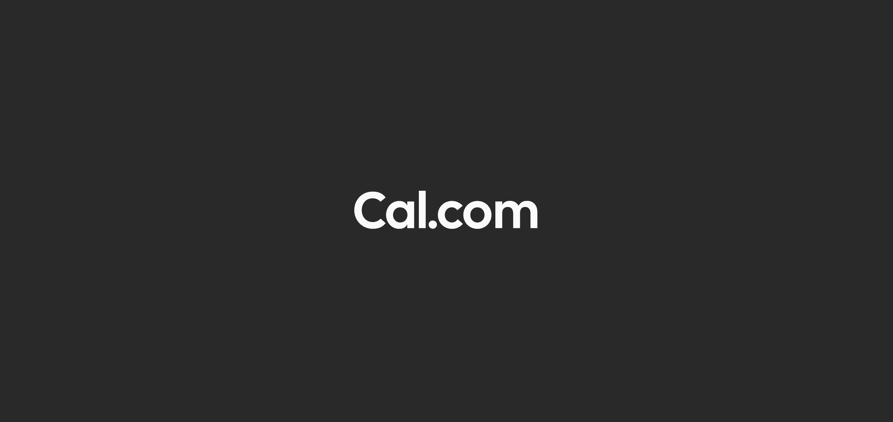 Cal.com logo on a dark background