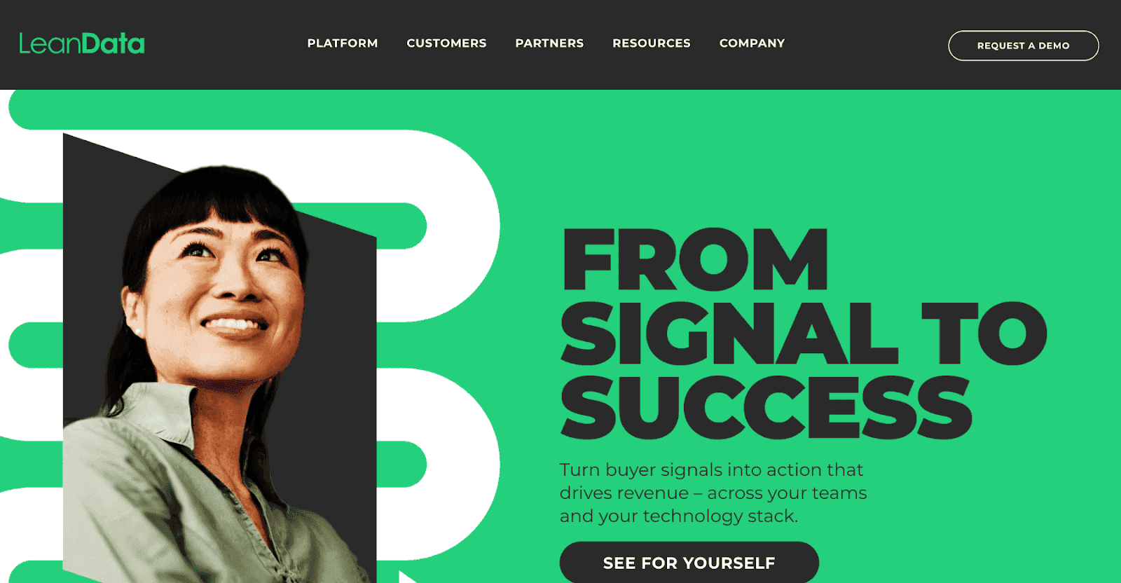 Home page screenshot of LeanData