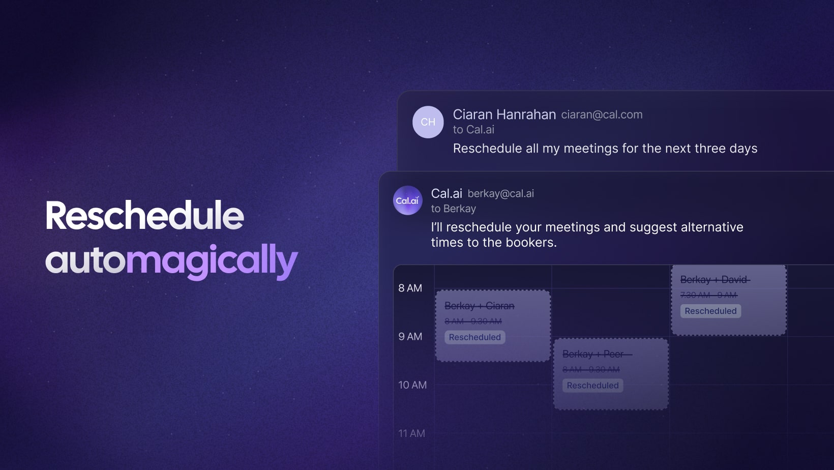 Cal.com reschedule automagically feature graphic