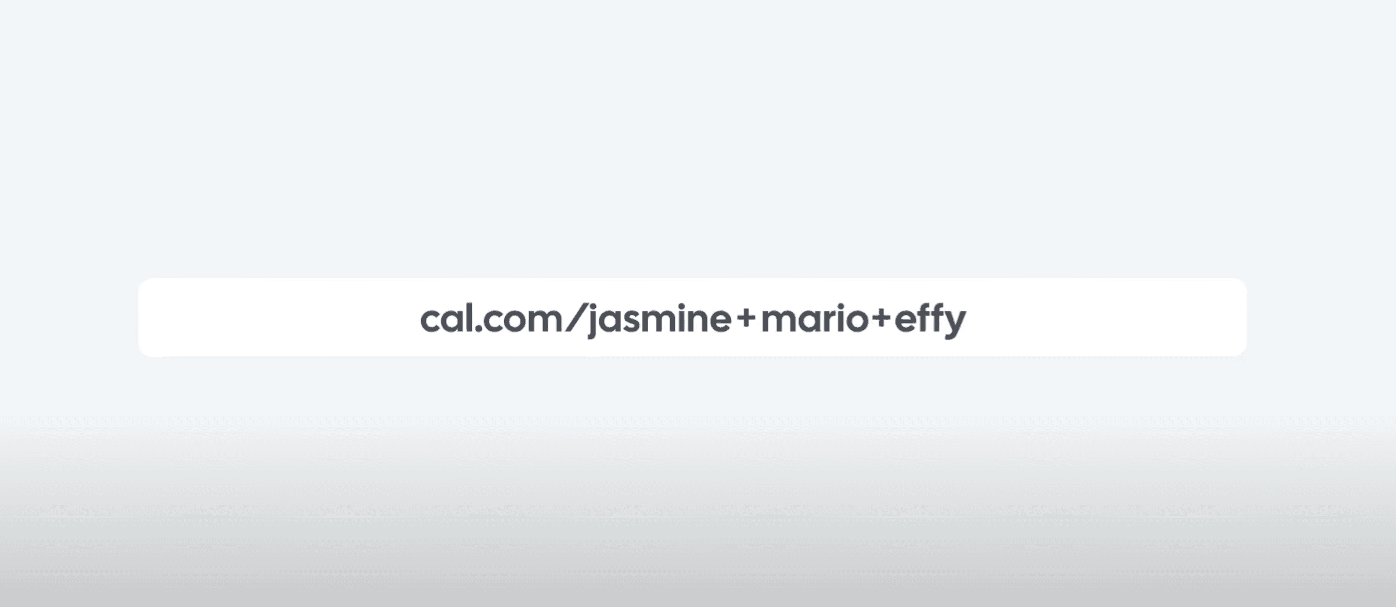 Group booking link URL with multiple attendee names