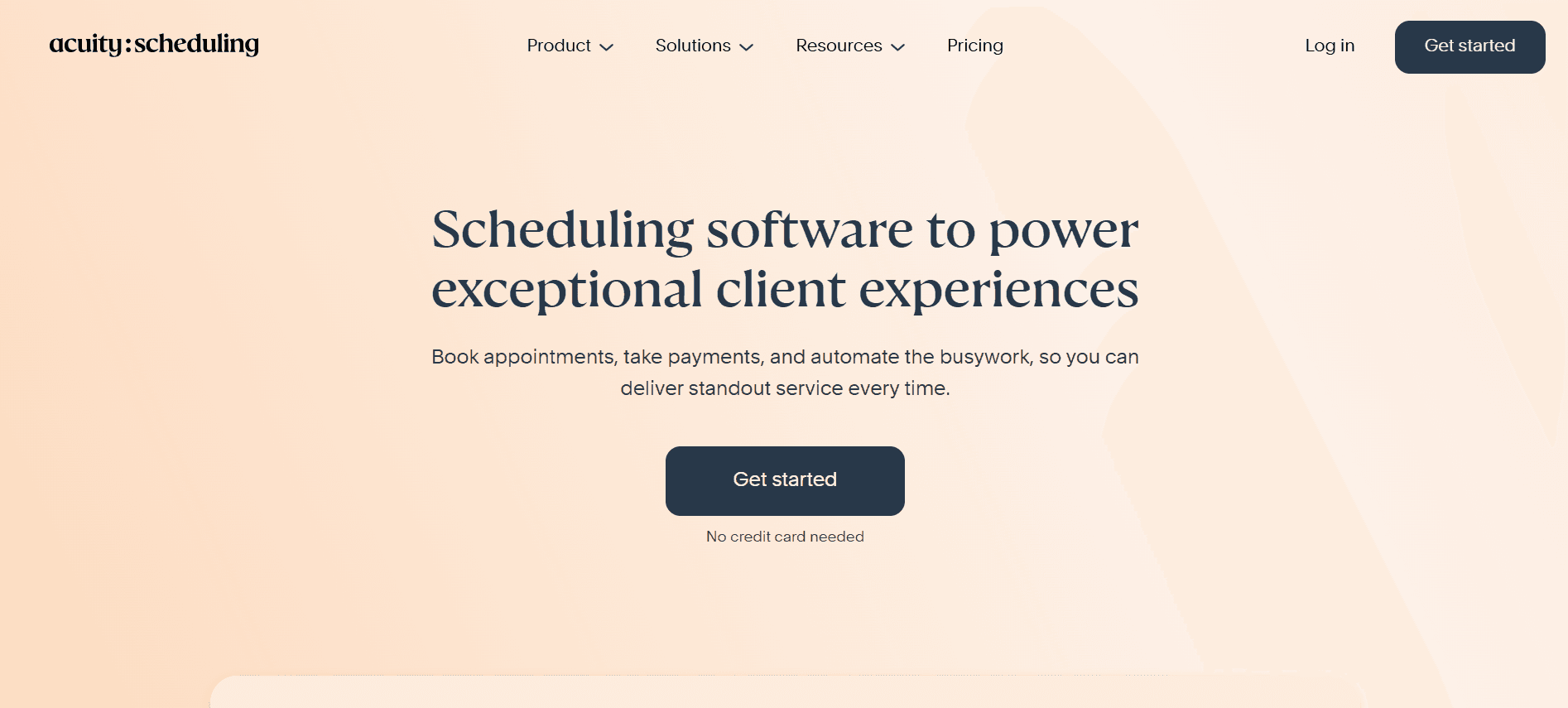 Acuity Scheduling homepage