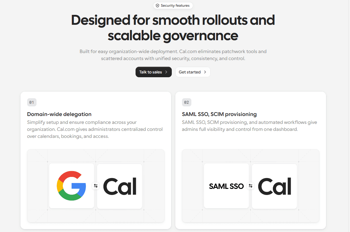 Cal.com: Designed for smooth rollouts and scalable governance