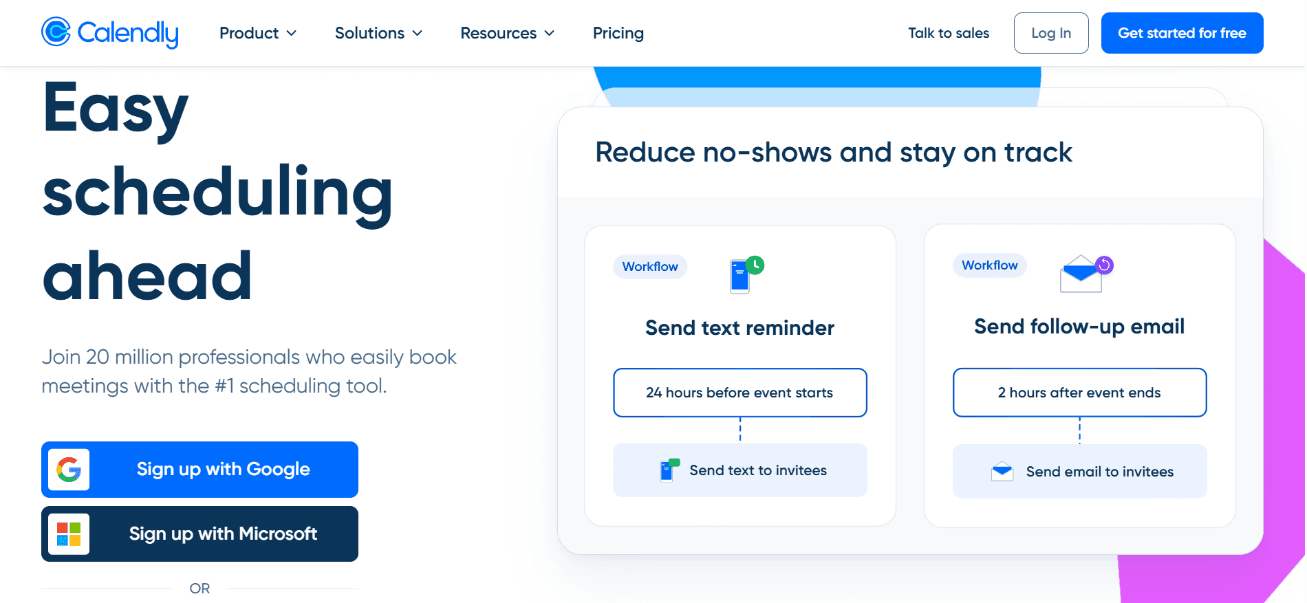 Calendly homepage