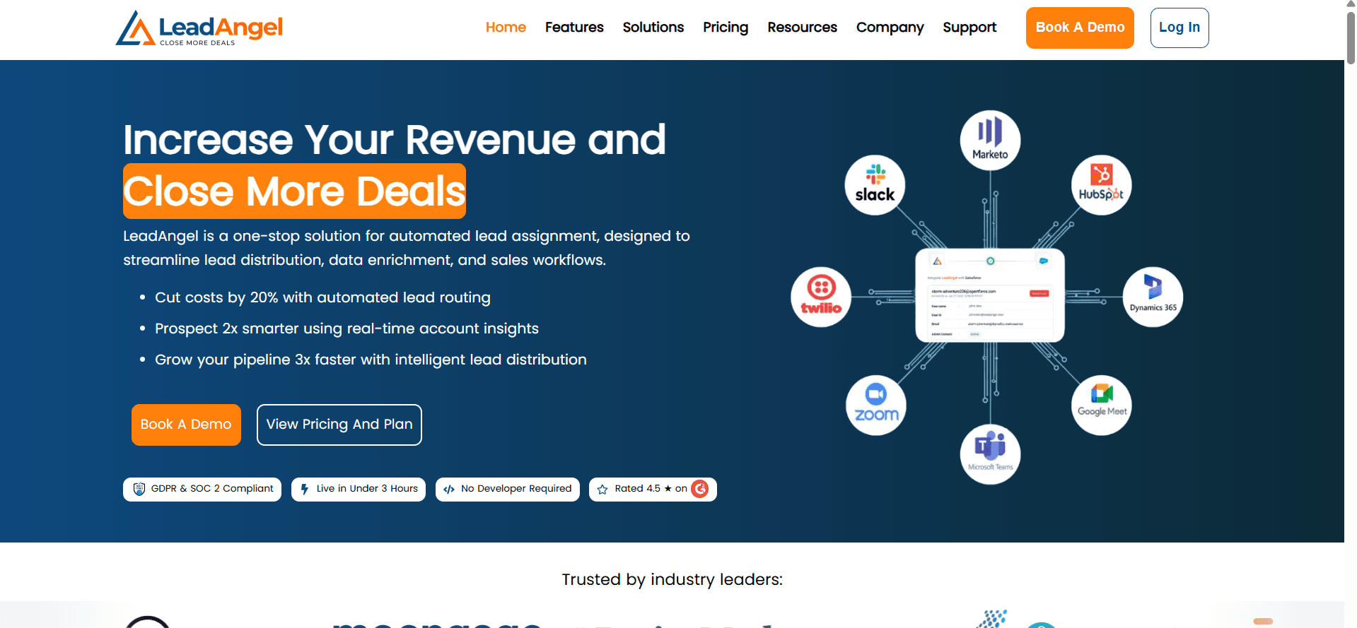 LeadAngel homepage