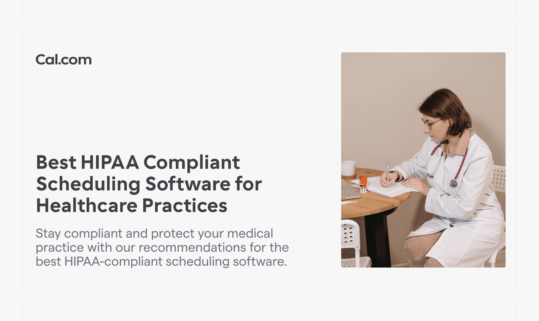 Blog banner for HIPAA compliant scheduling software article