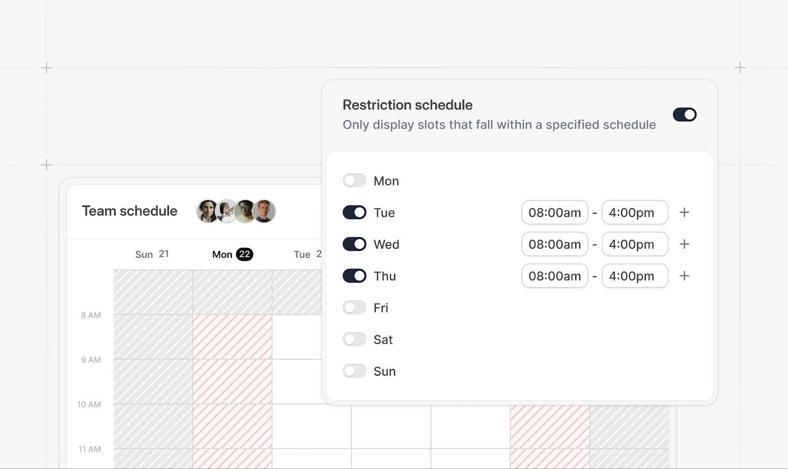 Example of team scheduling.