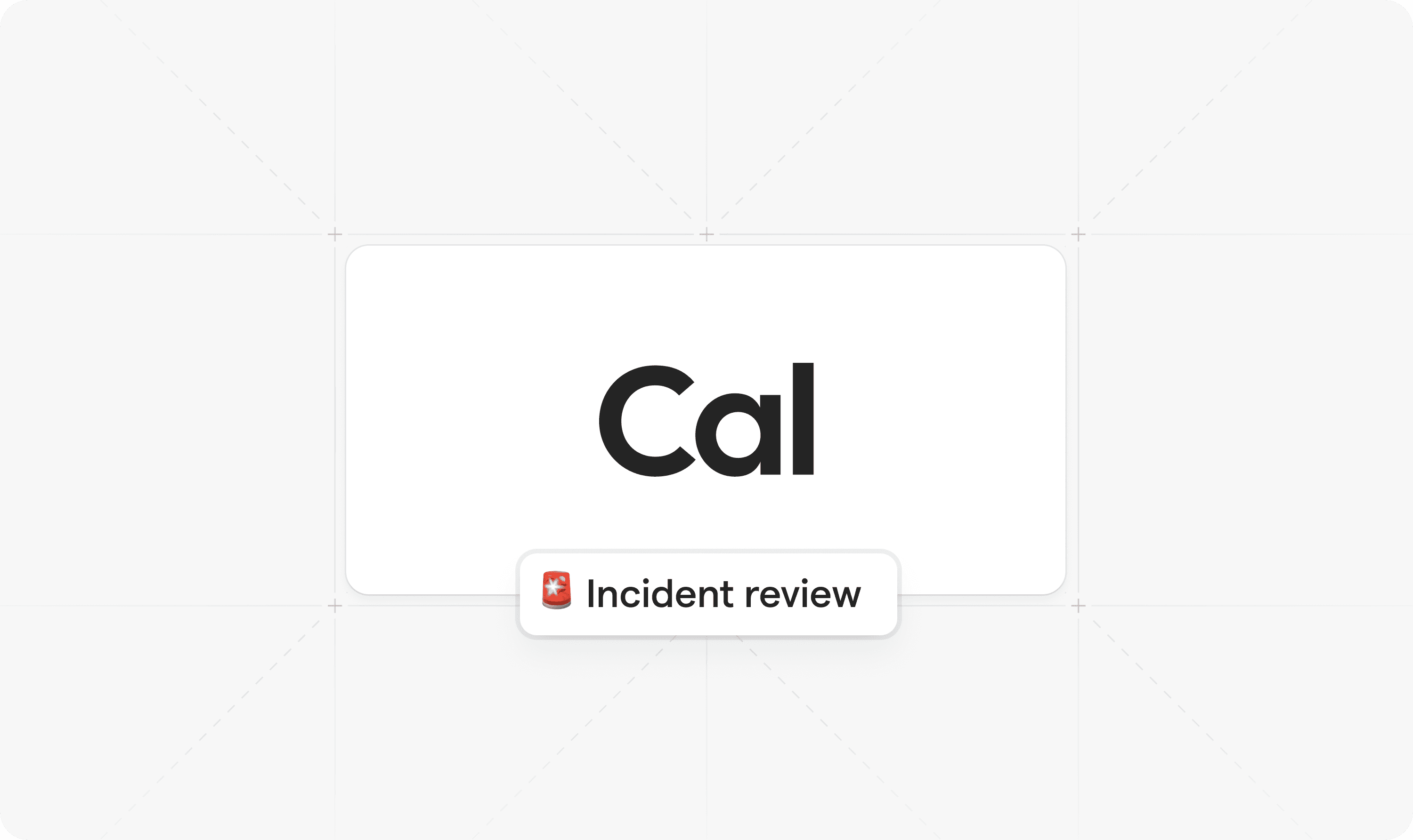 Cal logo card with an incident review label