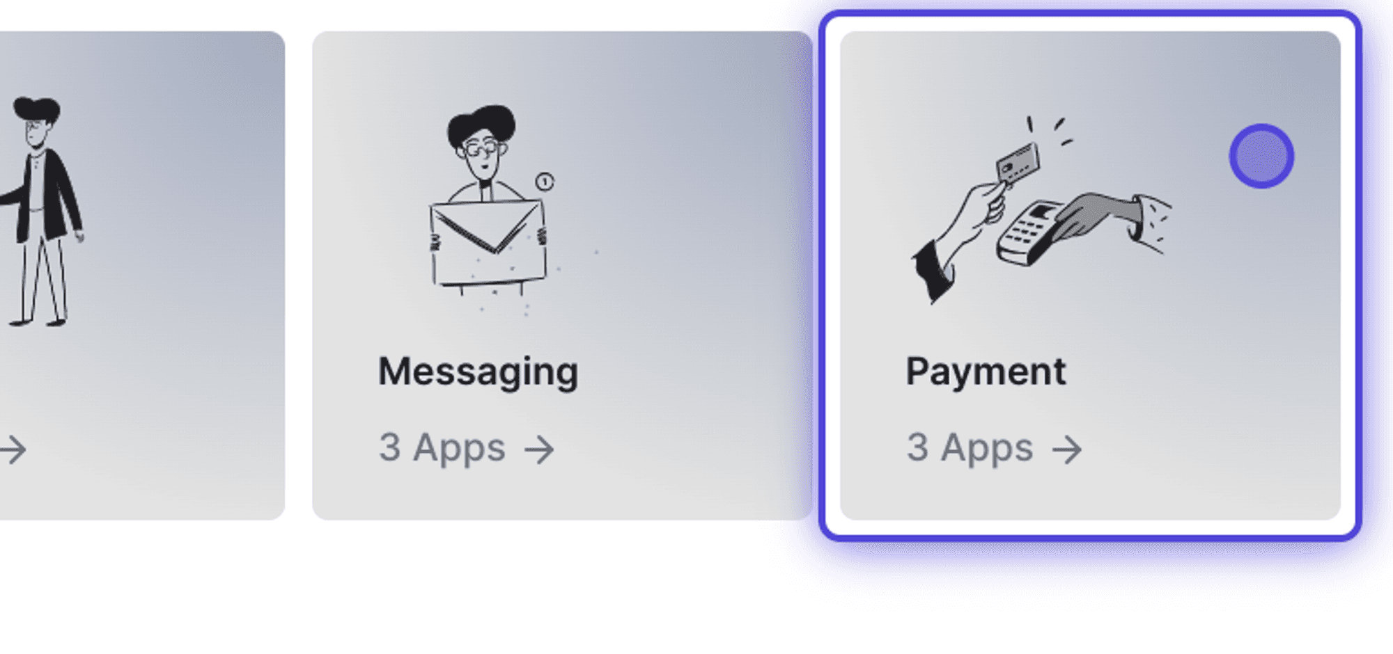 Cal.com app store payment category selection