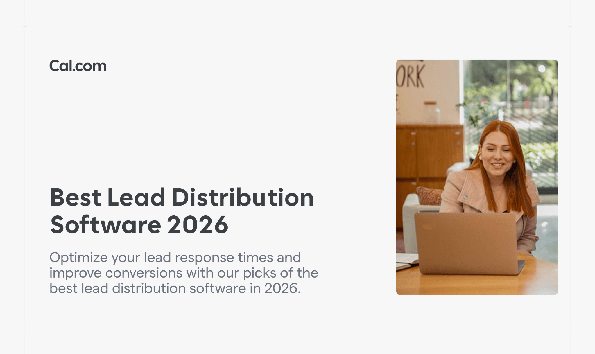 Cal.com blog banner about lead distribution software